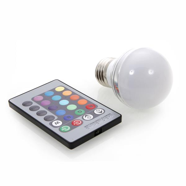 E27 3W LED RGB Light Bulb with Remote Control