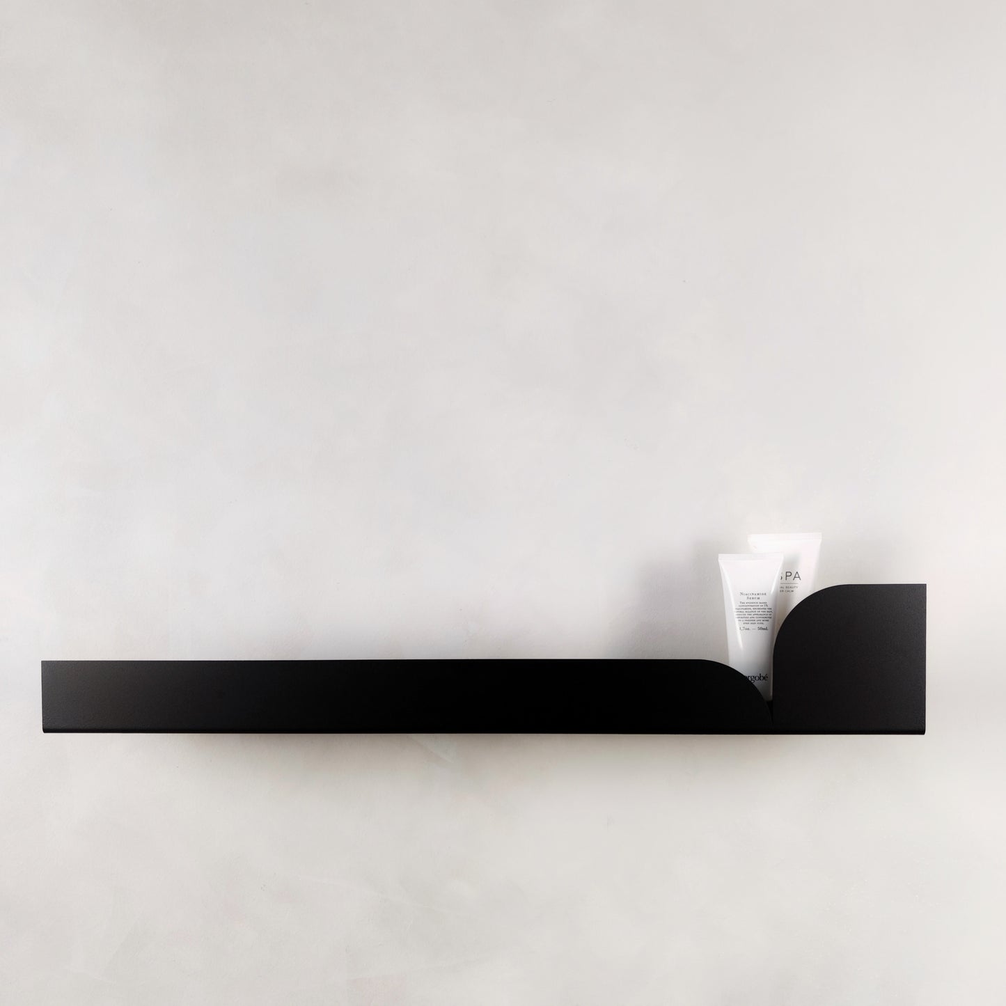 Black metal wall shelf BAUHAUS