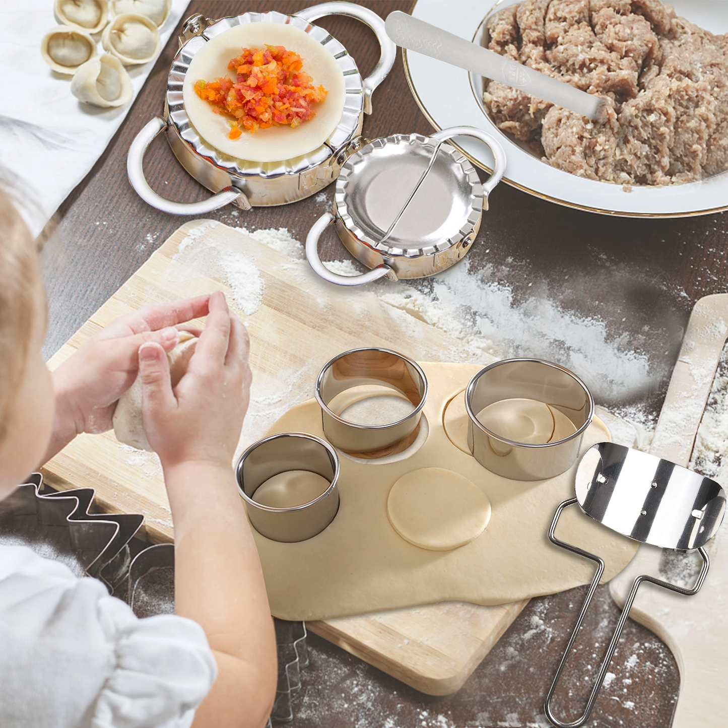 Dumpling maker stainless steel dumpling mold set