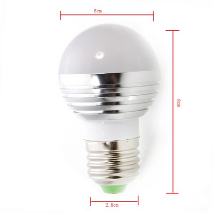 E27 3W LED RGB Light Bulb with Remote Control