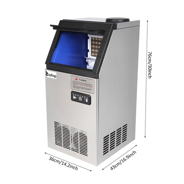 120V / 60HZ Stainless Steel Transparent Cover Commercial Ice Machine