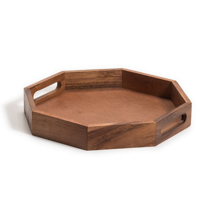 Octagon Wood Charcuterie/Serving Tray 17"