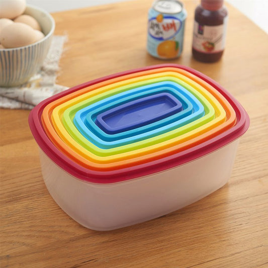 7 PCS Rainbow Food Storage Box