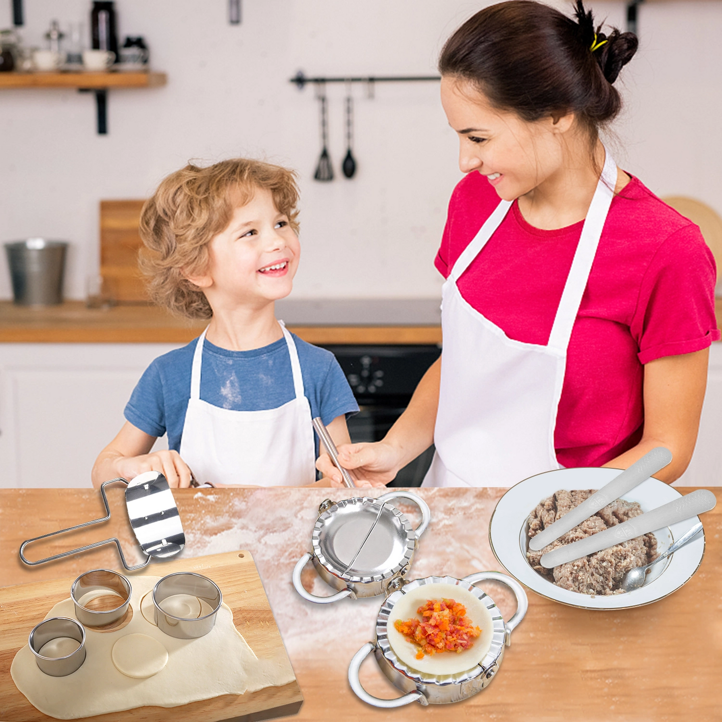 Dumpling maker stainless steel dumpling mold set