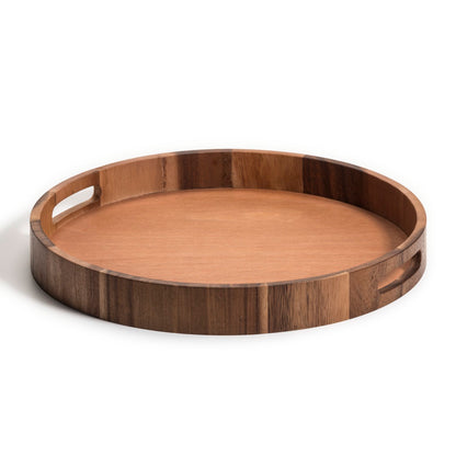 Round Wood Charcuterie/Serving Tray - 17"