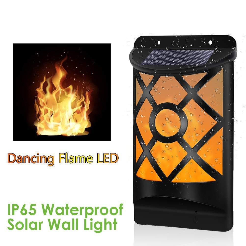 Outdoor Waterproof LED Flickering Solar Flame Lights for Courtyard