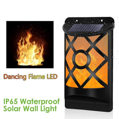 Outdoor Waterproof LED Flickering Solar Flame Lights for Courtyard