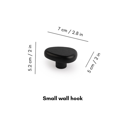 Black wall hook DROP