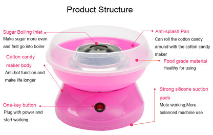 Electric DIY Sweet Cotton Candy Maker Mini Marshmallow Machine