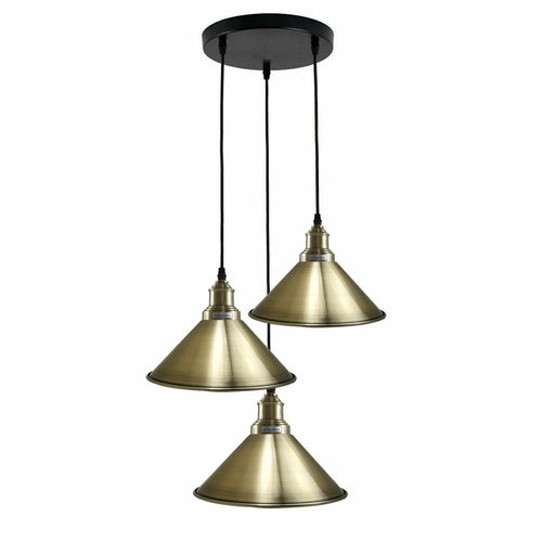 3 Cluster Pendant Light Industrial Vintage Hanging Lamp Loft Indoor