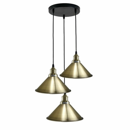 3 Cluster Pendant Light Industrial Vintage Hanging Lamp Loft Indoor