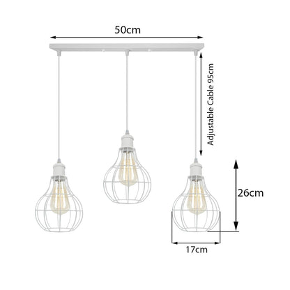 Modern Loft Vintage Industrial Retro Wire Cage Shade Pendant