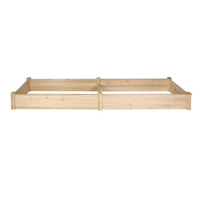 Bosonshop Raised Garden Bed Wooden Planter Box 2 Separate Planting