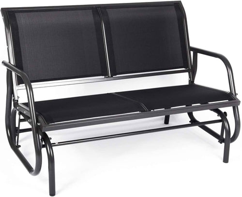 Bosonshop Outdoor Swing Glider Bench for 2 Persons Patio Rocking Chair