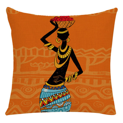 African Woman Housewares Bed Cushion Cover Car Pillow