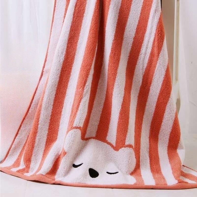 Cartoon Bath Towel Soft Absorbent Multicolor Baby Bath Towel