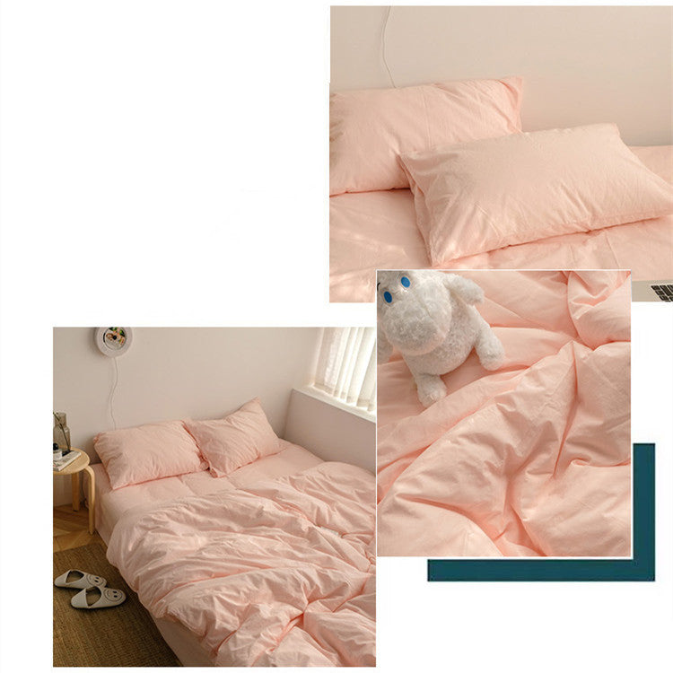 Pure Color Washed Cotton Quilt Cover Single Product