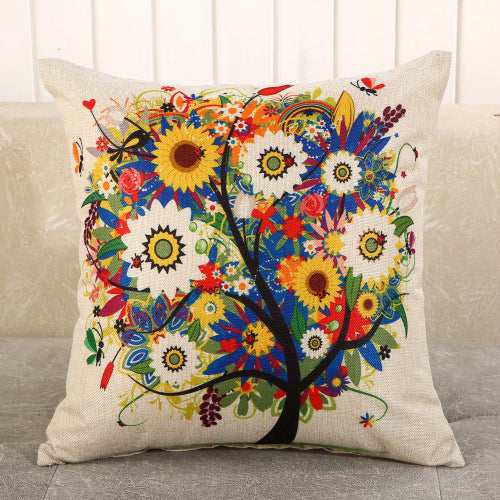 Fabric Decoration Supplies Car Gift Linen Printed Pillows Bedside Cushion Couch Pillow