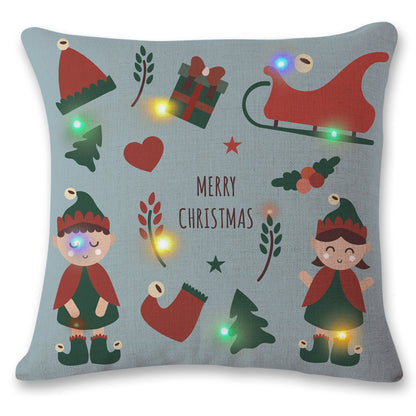 New LED Flashing Lights Christmas Pillowcase