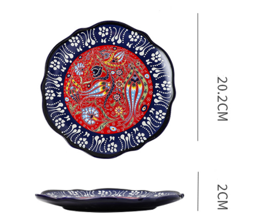 Underglaze Ceramic Tableware Bohemian Household Dishes