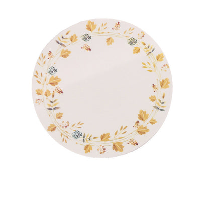 Creative Ceramic 8 Inch Round Plate Flat Plate Tray Wreath Fruit Plate