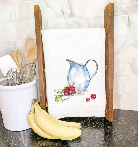 Cranberries with Pitcher - Cotton Tea Towel