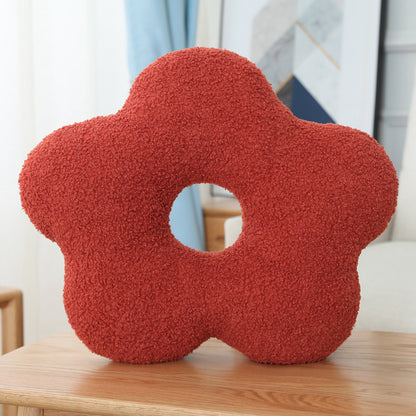 Plush Three Dimensional Special Shaped Pillow Round Lumbar Support