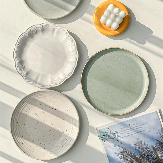 Beautiful Ceramic Dinner Plate Advanced Sense Of Micro Flaw