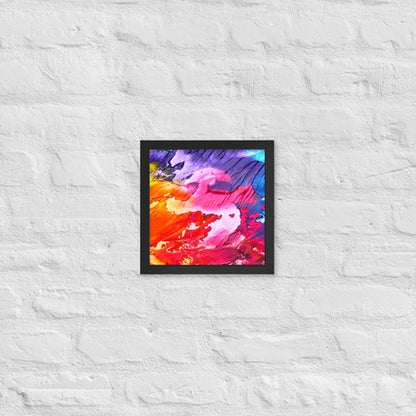 Rainbow Waves Framed poster