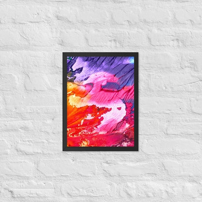 Rainbow Waves Framed poster