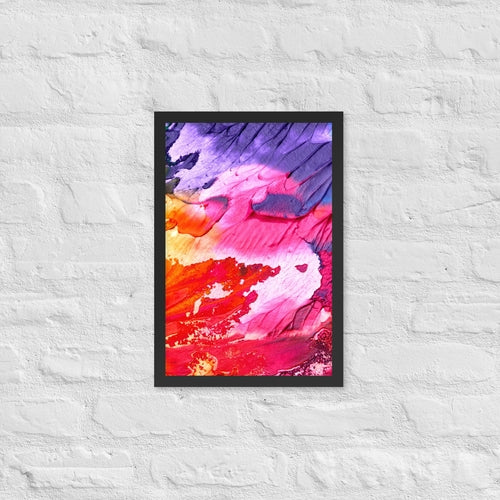 Rainbow Waves Framed poster