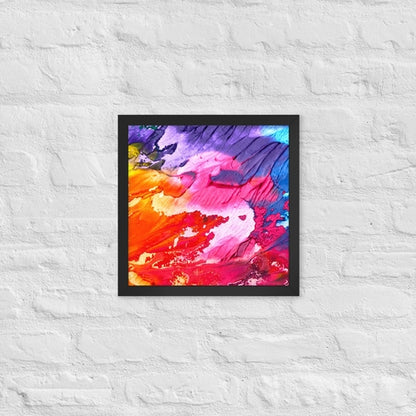 Rainbow Waves Framed poster