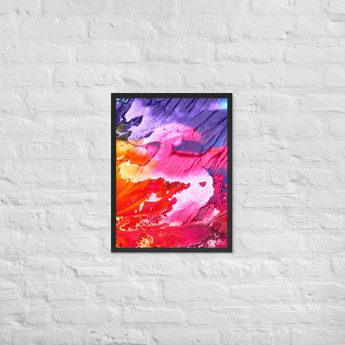 Rainbow Waves Framed poster