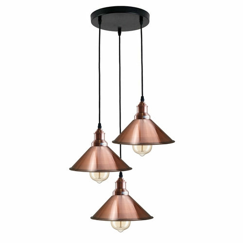 3 Cluster Pendant Light Industrial Vintage Hanging Lamp Loft Indoor