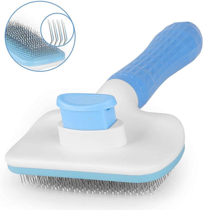 Handle Shedding Pet Dog Cat Hair Brush Grooming Trimmer Comb Self Cleaning Tool