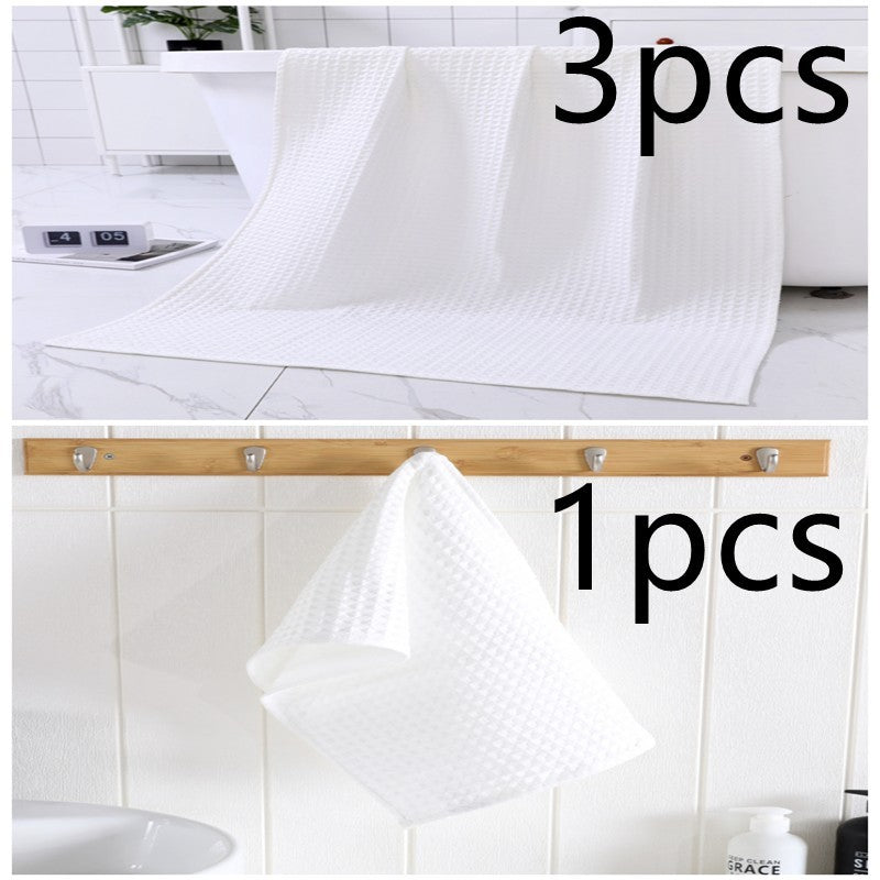 Water-absorbing  Quick-drying Pure Cotton Waffle Bath Towel