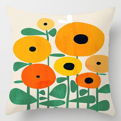 Floral Plant Pattern Cushion Cover Bedroom Decor