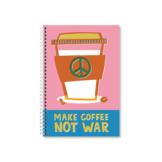 Coffee Not War A5 Wired Notebook (Pack of 6)