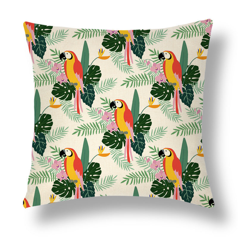 Tropical Series Linen Throw Pillow Case Cushion Cover