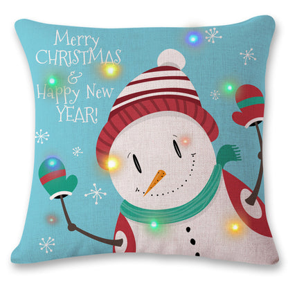 New LED Flashing Lights Christmas Pillowcase