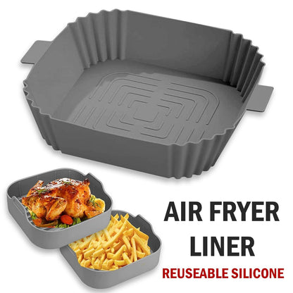 Air Fryer Silicone Pot Basket Liners Non-Stick Safe Oven Baking Tray Accessories