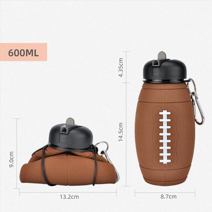 Outdoor Collapsible Sports Water Bottle Reusable Leak-proof Portable Football Water Bottle For All Sports