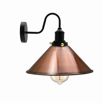 Vintage Industrial Metal Cone Shade Lighting Indoor Wall Sconce Light