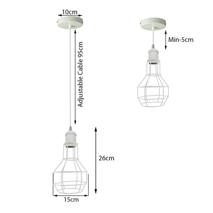 Modern Loft Vintage Industrial Retro Wire Cage Shade Pendant