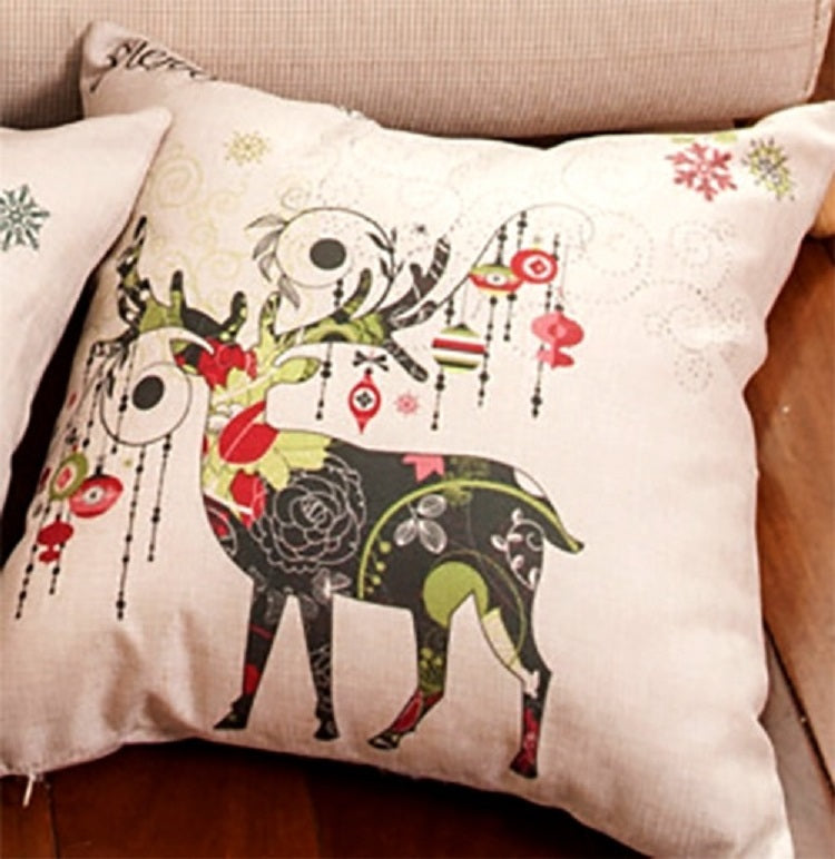 Christmas linen pillowcase