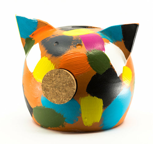 Handmade Ceramic Blackboard Piggy Bank - The Chalk Collection