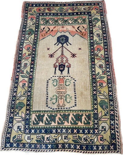 Authentic Anatolian Handmade Rug - Traditional Turkish Wool Carpets for Timeless Elegance