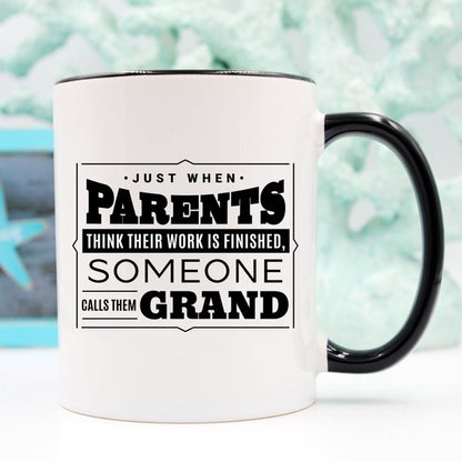 Baby Announcement Grandparent Gifts, Grandpa Mug,