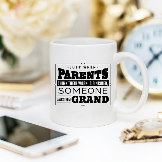 Baby Announcement Grandparent Gifts, Grandpa Mug,