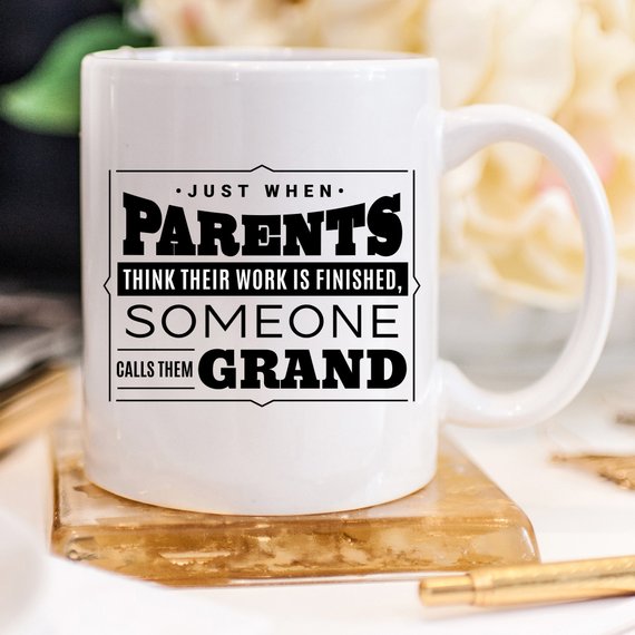 Baby Announcement Grandparent Gifts, Grandpa Mug,